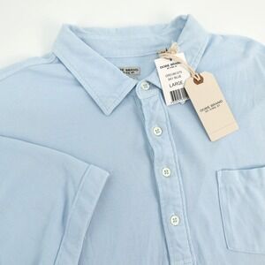 Oobe Brand Mens Sky Blue Polo Shirt Short‎ Sleeve Large Casual NEW Charleston